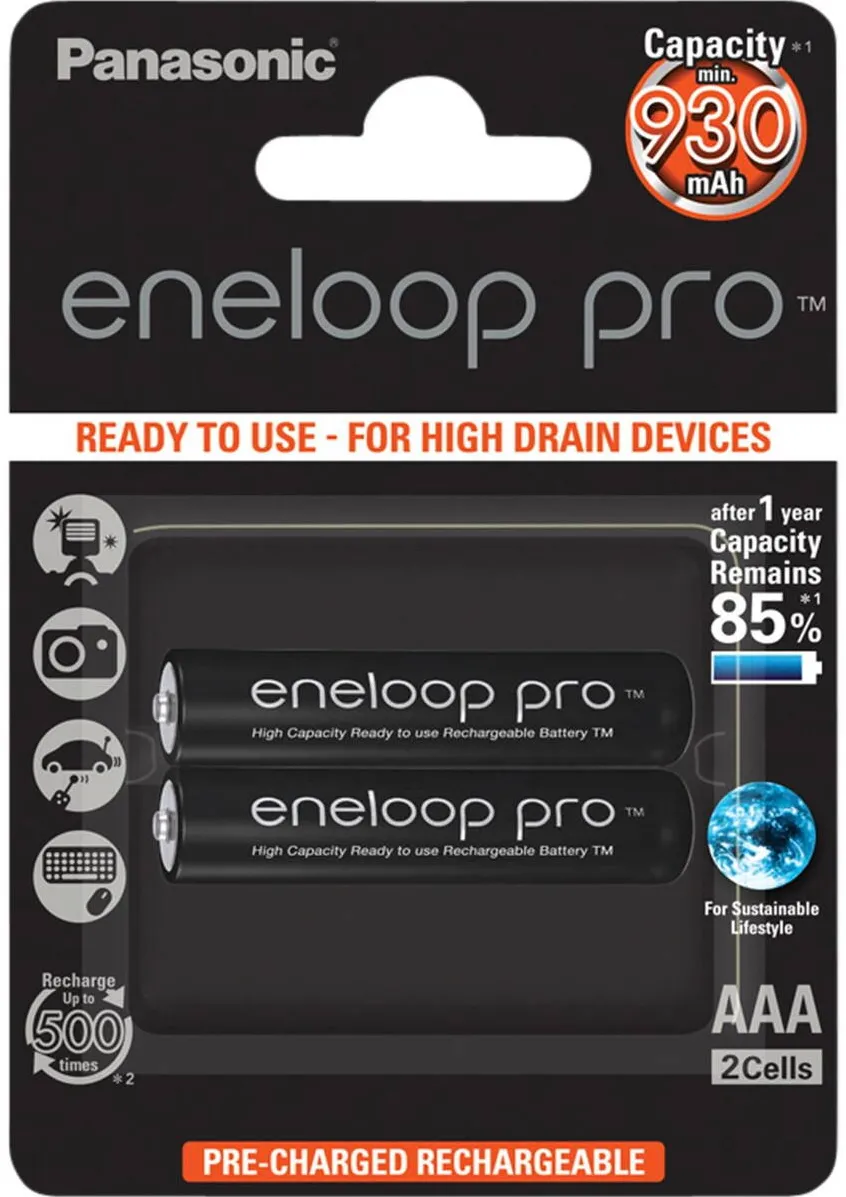Eneloop Acumulator 1x2 Panasonic Pro Micro AAA 930 mAh