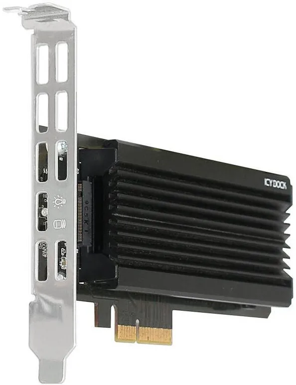 Adaptor ICY Dock M.2 NVMe SSD to PCIe Card with heats