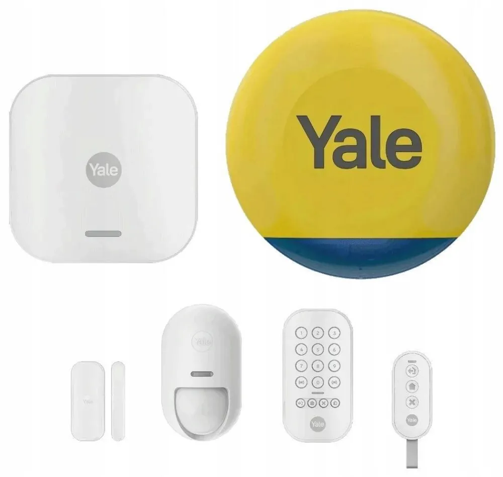 Yale smart alarm starter kit 6 elements - Control unit, Siren, Keypad, Remote control, Motion detector, Window/door detector