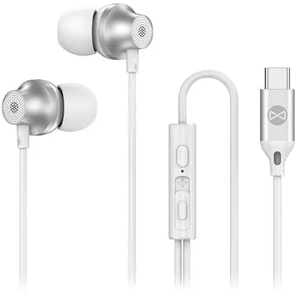 Casti Bluetooth Forever STEREO CU MUFA TIP C - ALB