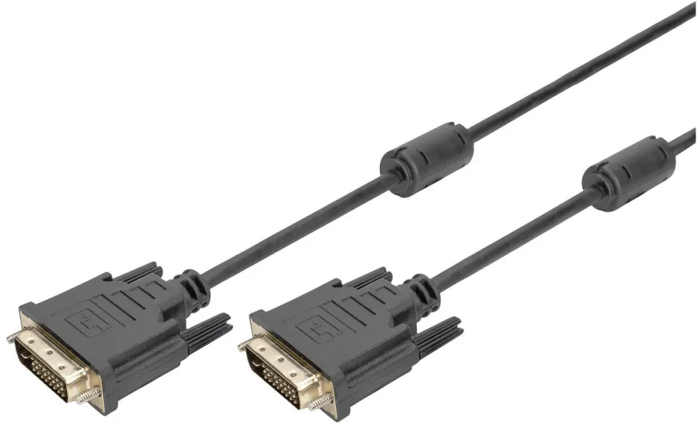 Cablu Assmann DVI-DVI 24+1 Dual Link  5m Negru