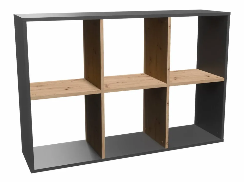 TOP E SHOP Topeshop MALAX 2X3 ANT/ART living room bookcase