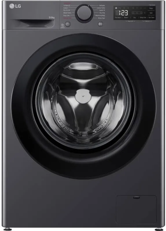 LG Masina de spalat rufe cu uscator F4DR509SBM, Spalare 9 kg, Uscare 6 kg, 1400 RPM, Clasa B, Direct Drive, TurboWash, Negru