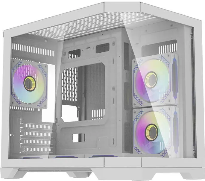Carcasa PC Darkflash FT418 + 6 aRGB fans (white)