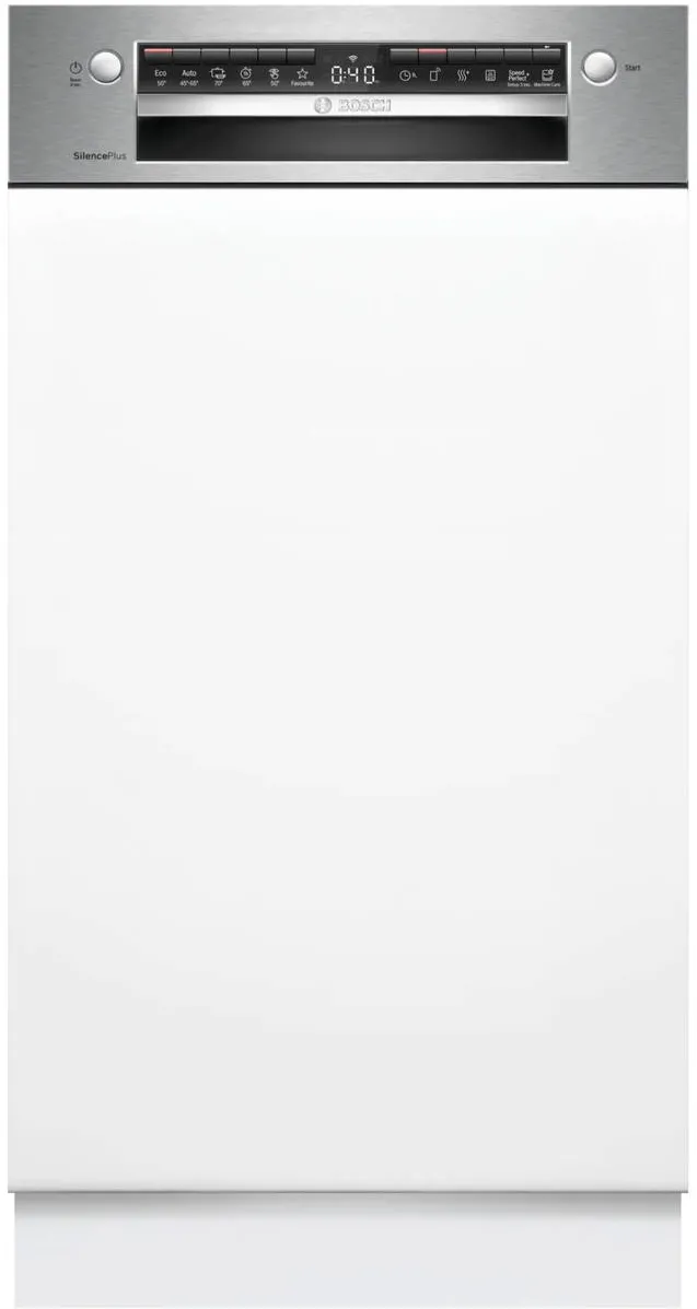 BOSCH Masina de spalat vase semi-incorporabila Bosch SPI4HMS49E, 10 seturi, 6 programe, ExtraDry, Clasa E, Home Connect, 45 cm