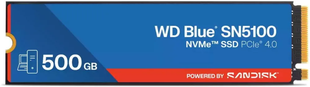 SSD SanDisk WD Hard Drive Blue SN5100 - 500 GB - PCIe 4.0 (NVMe) - Blue