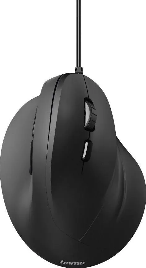Mouse HAMA vertical EMC-500, 1800 dpi, Optic, Negru
