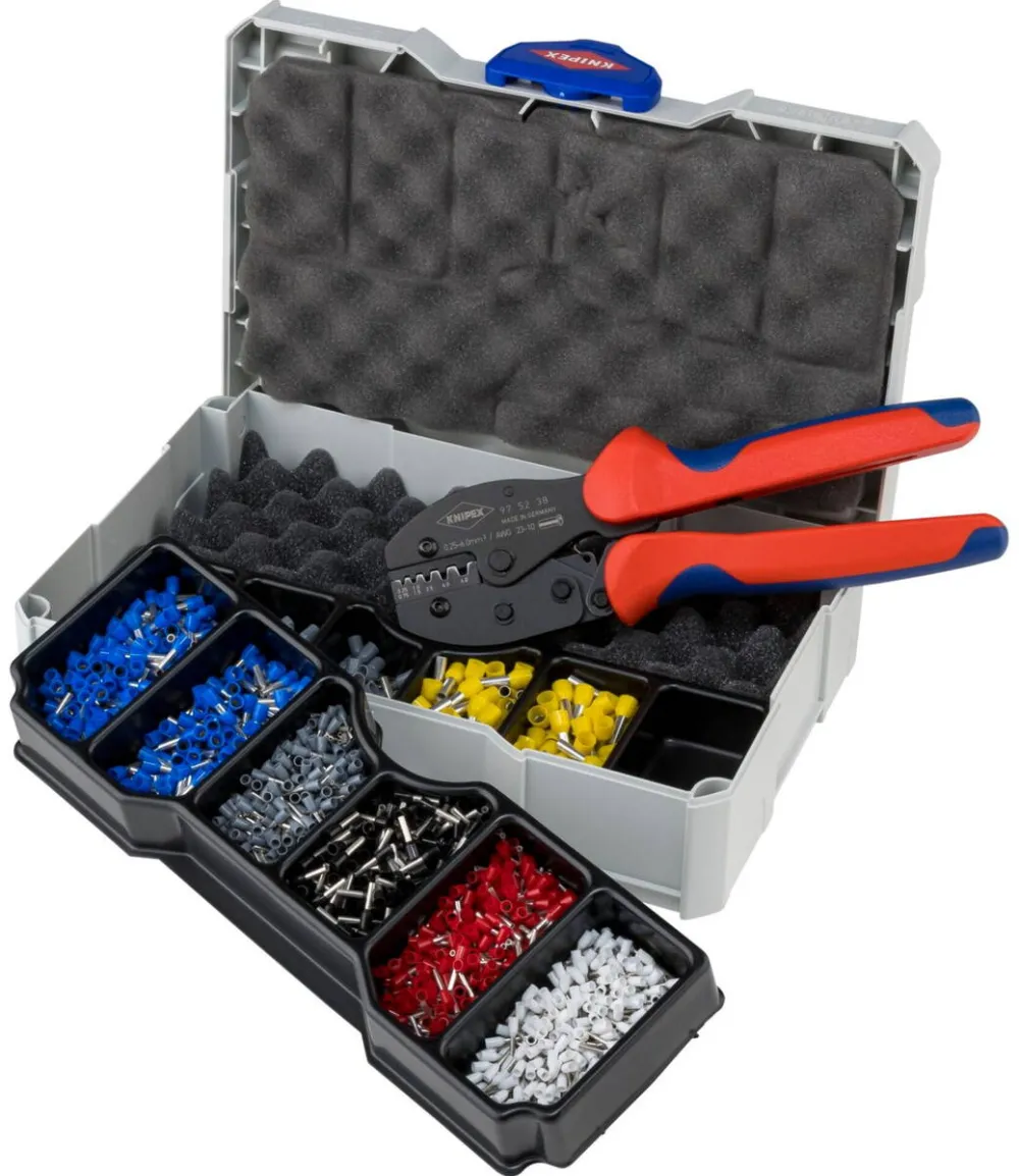 KNIPEX Set Sertizare for End Sleeves with Crimping Pliers