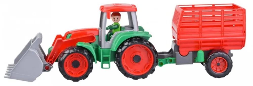Masinuta cu Telecomanda Lena Truxx Tractor with hay trailer open box