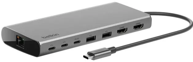Docking Station BELKIN Belkin INC015BTSGY-CZ laptop dock/port replicator Wired USB 3.2 Gen 1 (3.1 Gen 1) Type-C Aluminium