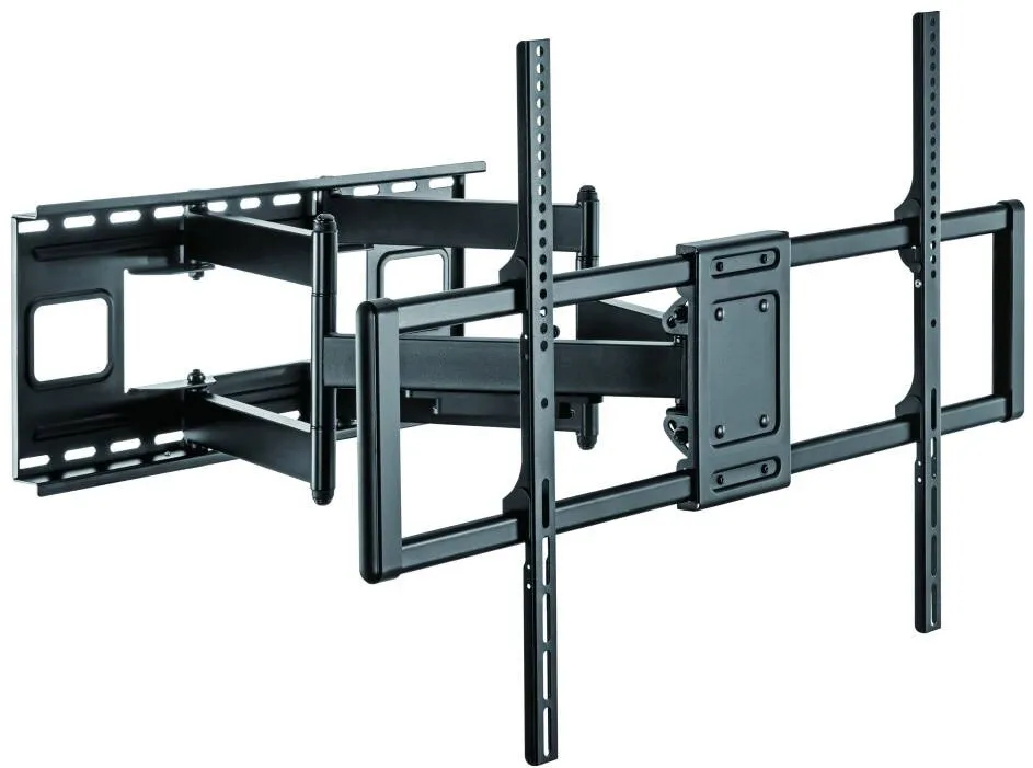 Suport TV / Monitor TECHLY Suport TV de perete, LCD / LED, 60-120 inch, brat dublu, extensibil, Ultra Slim, Full-Motion, Negru, Techly, ICA-PLB 189B