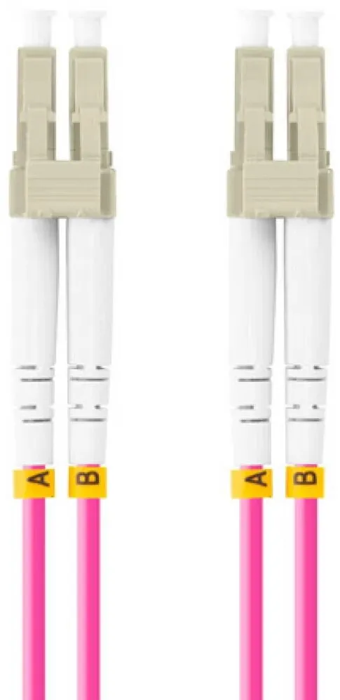LANBERG Cablu retea fibra optica cu lungime 2 m si conectori LC/UPC-LC/UPC, Lanberg Z32332, MM, DUPLEX 3.0MM OM4 50/125 LSZH, violet Violet 2 m