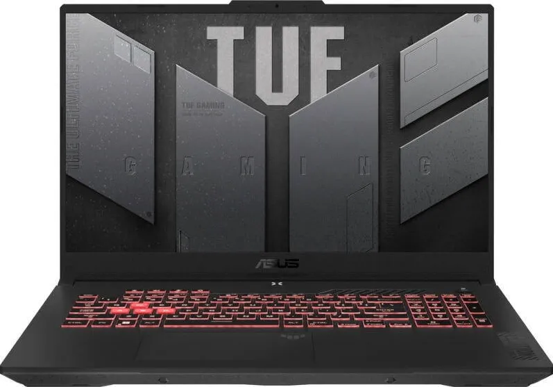 Laptop Asus Laptop Gaming ASUS TUF A17 FA707NUG, AMD Ryzen 7, 16GB, 2TB SSD, nVidia GeForce RTX 4050, Negru/Gri, 17.3" FHD 144Hz