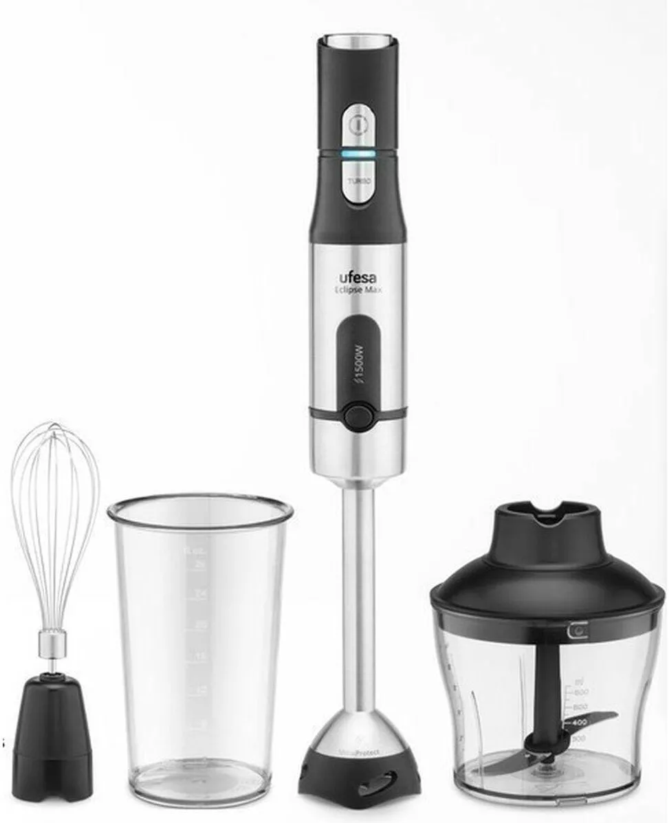 Ufesa Set Blender vertical UFESA ECLIPSE MAX, 1500 W, negru, cu suport ustensile, metal