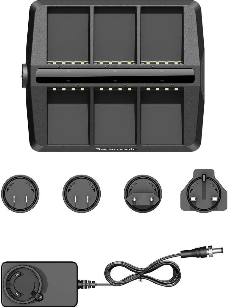 SARAMONIC Hub de incarcare Saramonic WITALK9 CB6, 6-sloturi, Negru