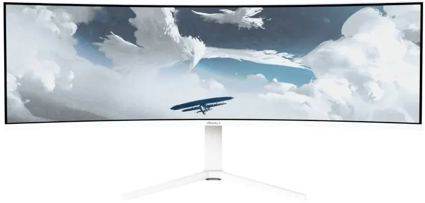 Monitor Arozzi Monitor Gaming VA LED Arozzi 49" AZ-NO-49TUW165-FST, DQHD 5120 x 1440, HDMI, DisplayPort, Ecran curbat, 165 Hz, 4 ms Alb
