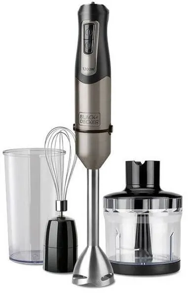 Blender de mana Black & Decker BXHBA1200E 1200 W argintiu-negru