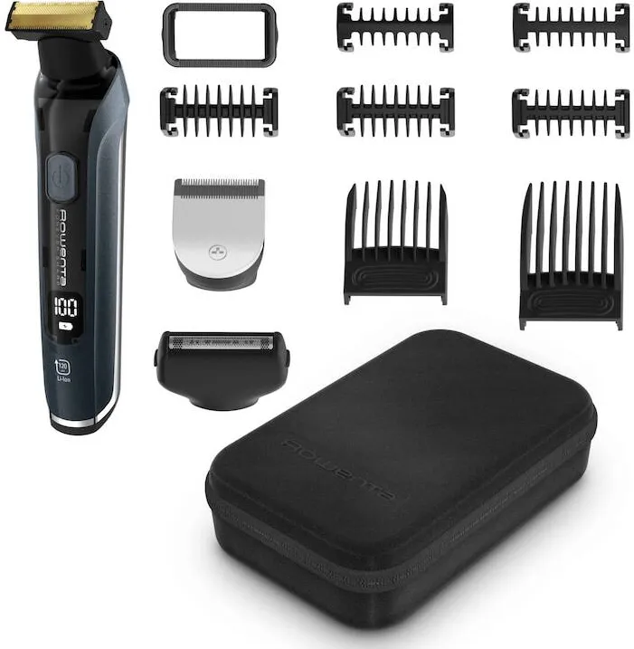 ROWENTA Aparat de tuns, conturat si ras Rowenta Forever Sharp Ultimate TN6204E0, autonomie 120 min, 18 setari, accesoriu ras barba si parul corporal, wet & dry, negru