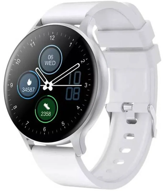Smartwatch CANYON Badian alb, curea silicon alb