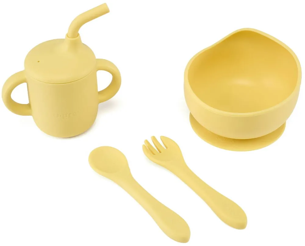 U-GROW Set 4 piese din silicon, galben,