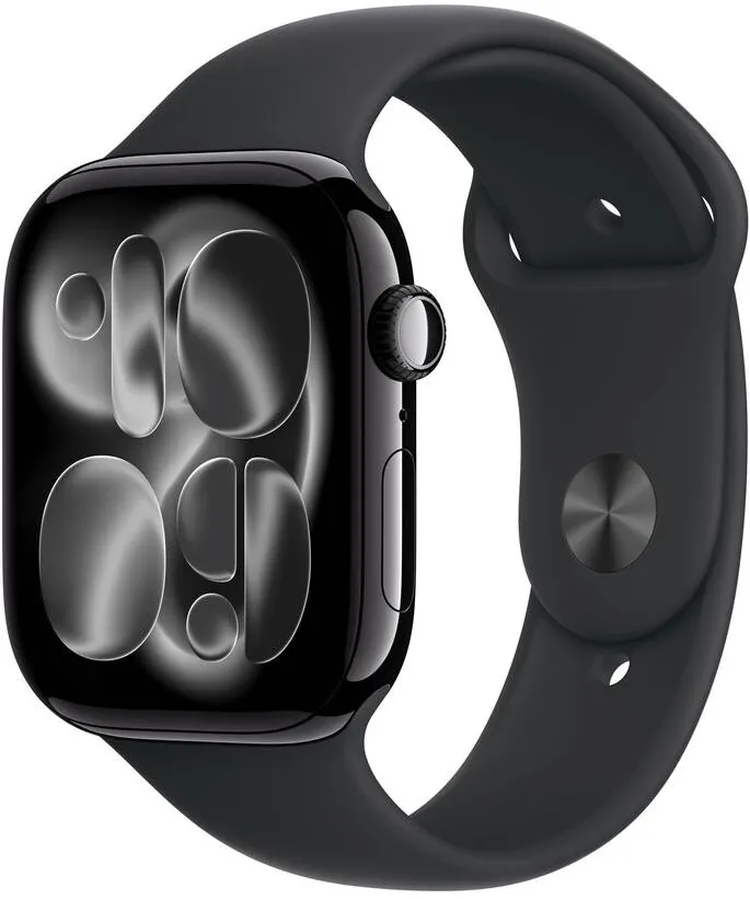 Smartwatch Apple Watch Series 11 GPS + Cellular 46mm Jet Black Aluminium Case with Black Sport Band - M/L