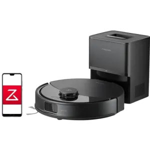 Roborock Robot de aspirare Q10 PF+, aspirator si mop cu statie de golire automata, 10.000 Pa, baterie 5.200 mAh, autonomie 180 min, navigatie AI, recipient praf 2.7L, Liftable Mop, Suport Alexa si Google Home, Negru