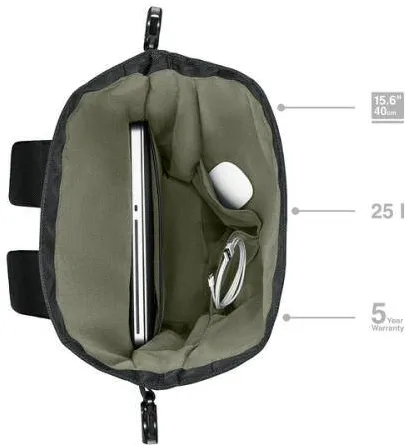 Wenger Wenger  UrbanOne Roll-Top Backpack, 15.6" Laptop Backpack,Black