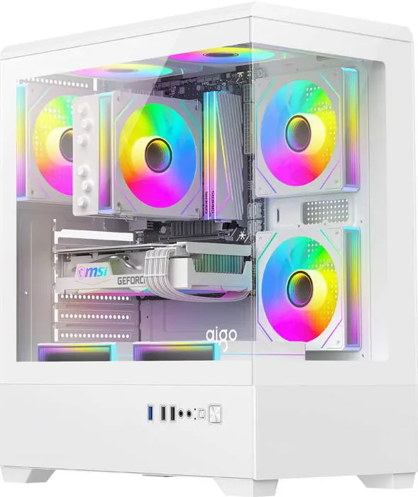Carcasa PC Darkflash  C365 White (+5 Fans)