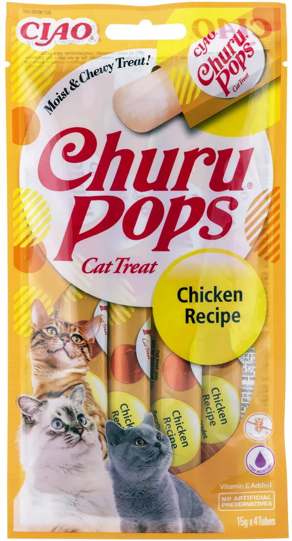 INABA INABA Churu Pops Chicken - delicii pentru pisici - 4x15 g g