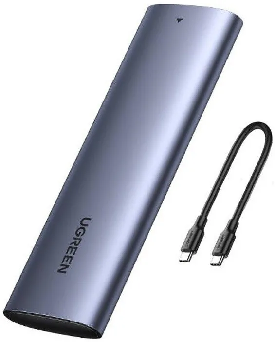Enclosure UGREEN USB 3.2 Gen 2 (SuperSpeed ​​USB 10 Gbps) + cablu USB tip C 0,5 m gri (CM400 10902) M.2 SSD Bay