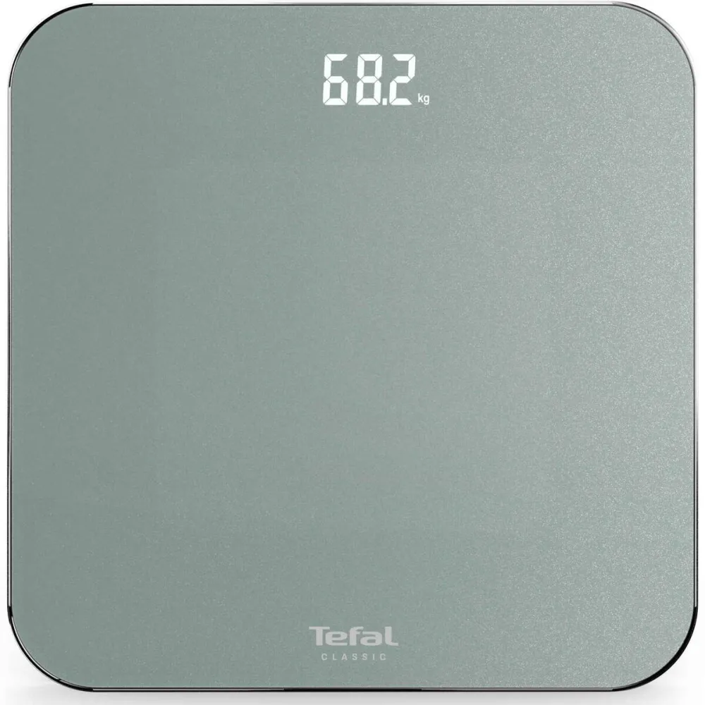 TEFAL Cantar de baie Tefal Premiss PP1903V0, greutate maxima 180 kg, pornire & oprire automata, suprafata de sticla securizata, baterii incluse, gri