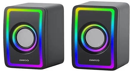 Boxe OMEGA DIFUZOARE STEREO 2.0 6W RMS RGB USB 3.5MM