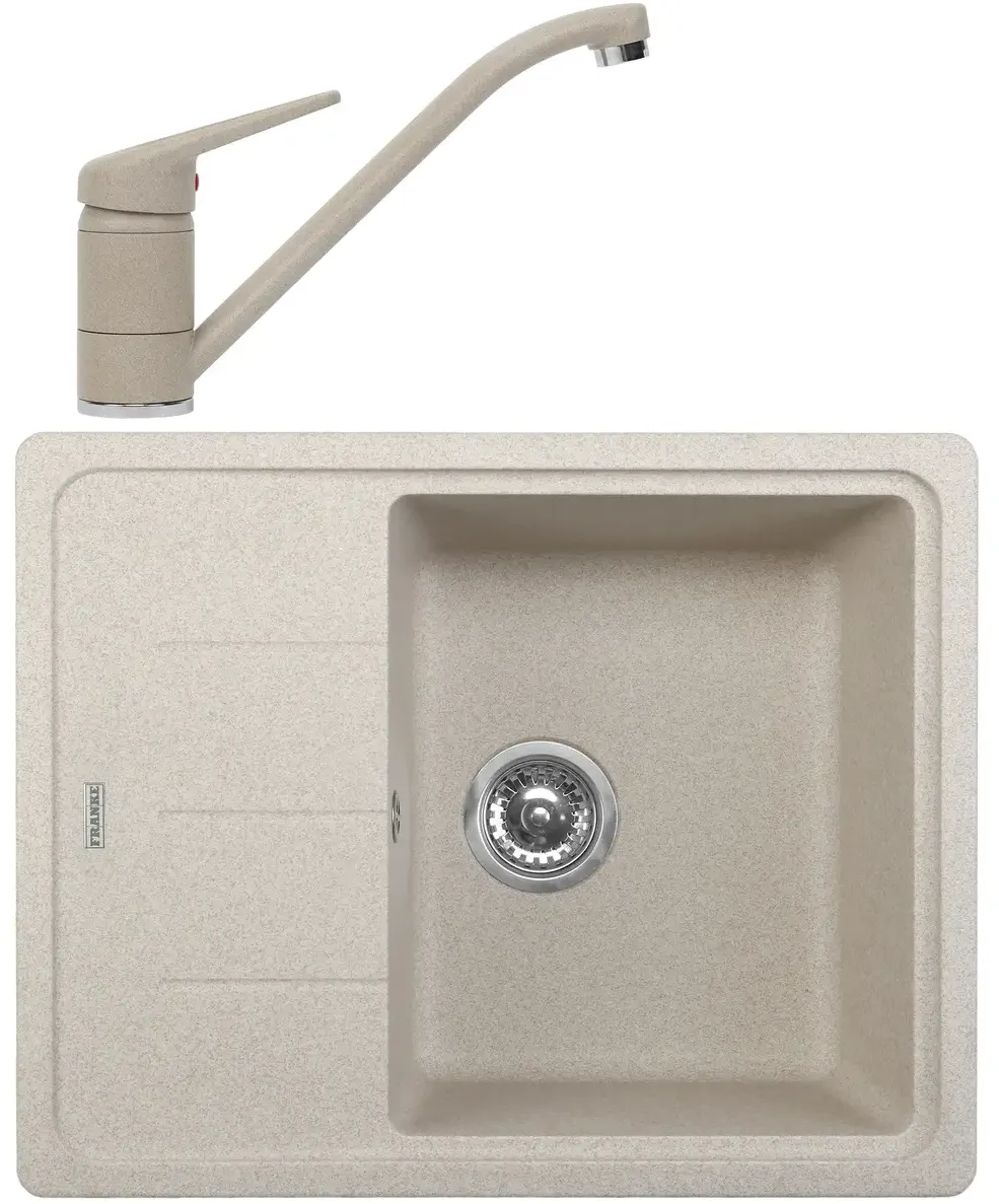 Franke Pachet chiuveta fragranite BFG 611-62 + Baterie Novara Plus, cartus ceramic, Avena