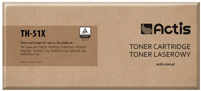 Toner imprimanta ACTIS Compatibil TH-51X for HP printer; HP 51X Q7551X replacement; Standard; 13000 pages; black
