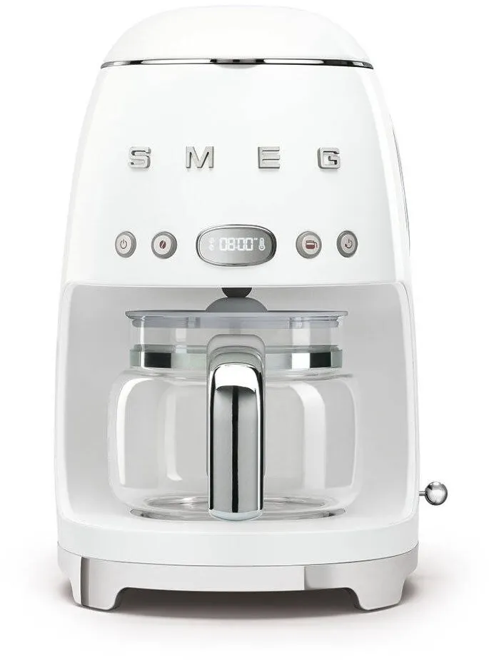 Cafetiera SMEG DCF02WHEU, 1050W, 1.4L, Alb