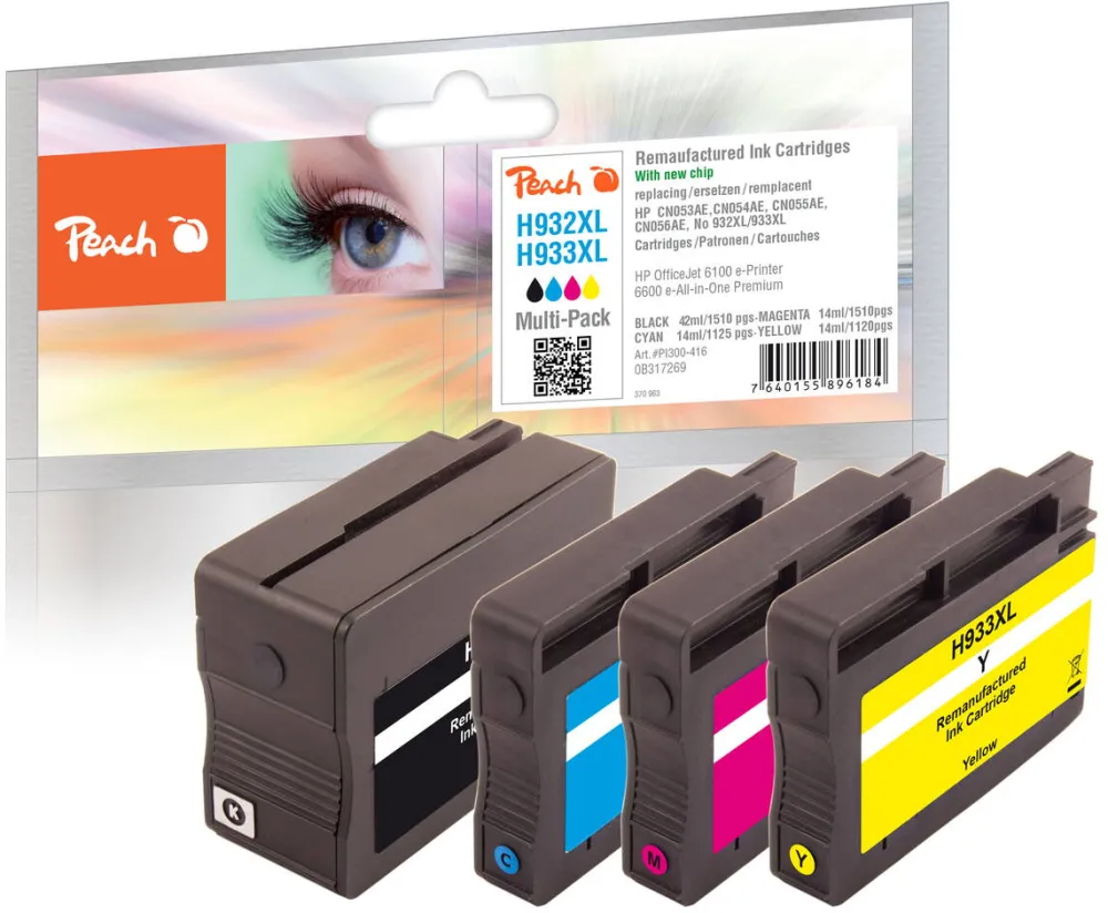 Cartus Compatibil Peach Inlocuitor Pentru HP Nr.932/933XL MultiPack REM,KOM