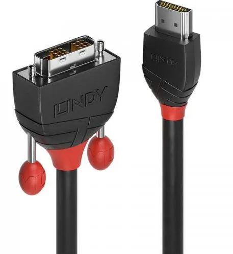 Lindy 3m HDMI to DVI-D Cable, Black Line