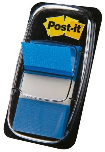 3M PageMarker Post-it, 25x43mm, 50 file, Index, albastru