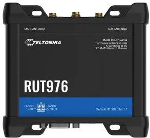 Router TELTONIKA NETWORKS TELTONIKA NETWORKS RUT976 DUAL SIM Redcap 5G/4G/LTE RS232 RS485 I/O WiFi GNSS Router