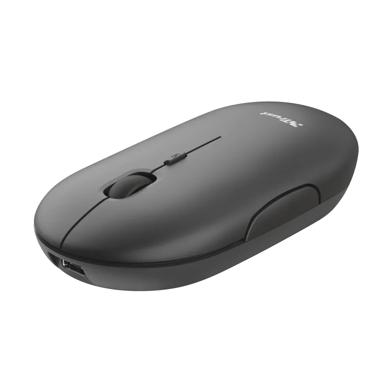 Mouse TRUST Puck, Wireless/Bluetooth, Black