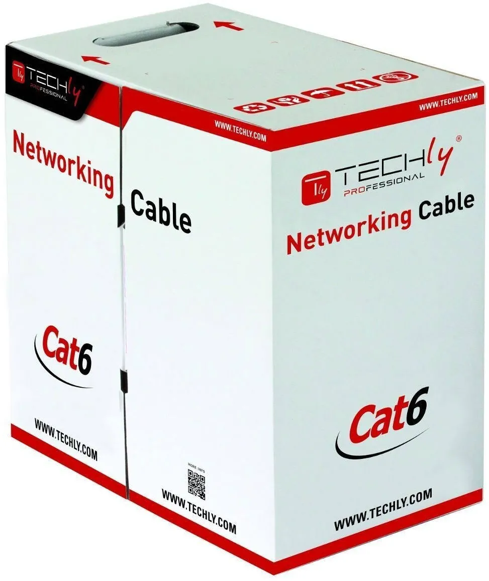 TECHLY U/UTP Hank Cable Cat.6 CCA 305m Solid Gri