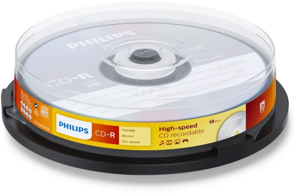 Philips Mediu de Stocare 1x10 CD-R 80Min 700MB 52x SP