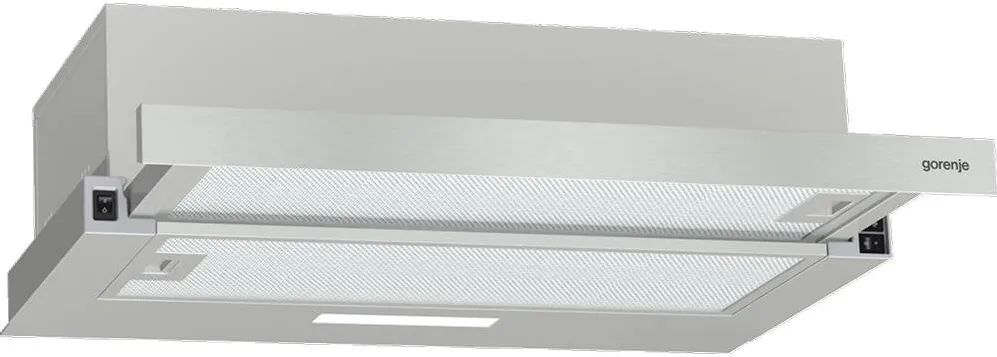GORENJE Hota Gorenje, 60 cm, Max 350m3/h, Argintiu