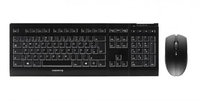 Kit Periferice Cherry Set tastatura si mouse CHERRY B.UNLIMITED 3.0, fara fir, Negru