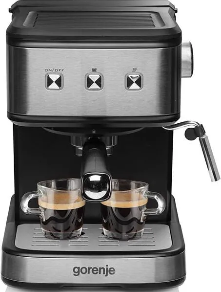 Espressor GORENJE MANUAL GORENJE ESCM12MBK, 1.5L, 850W, 15 BAR, SISTEM CAPPUCCINO, NEGRU-ARGINTIU