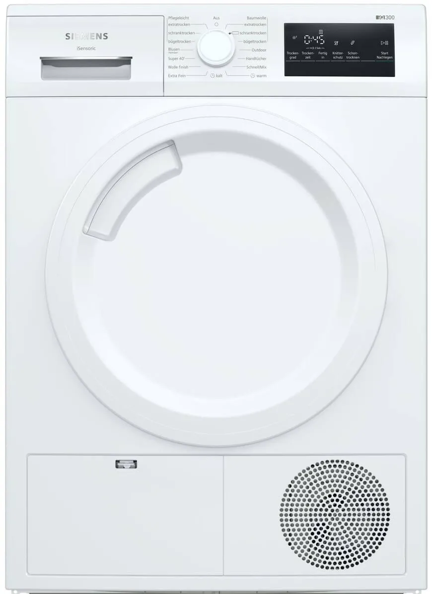 SIEMENS WT43HV03 IQ300, heat pump condensation dryer (white)