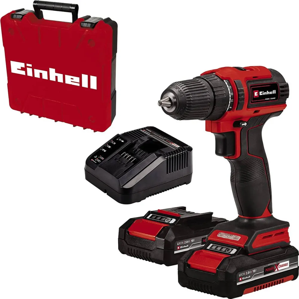 Einhell Einhell Cordless drill TE-CD 18/40 Li BL (red/black, 2x Li-Ion batteries 2.0Ah, in case)