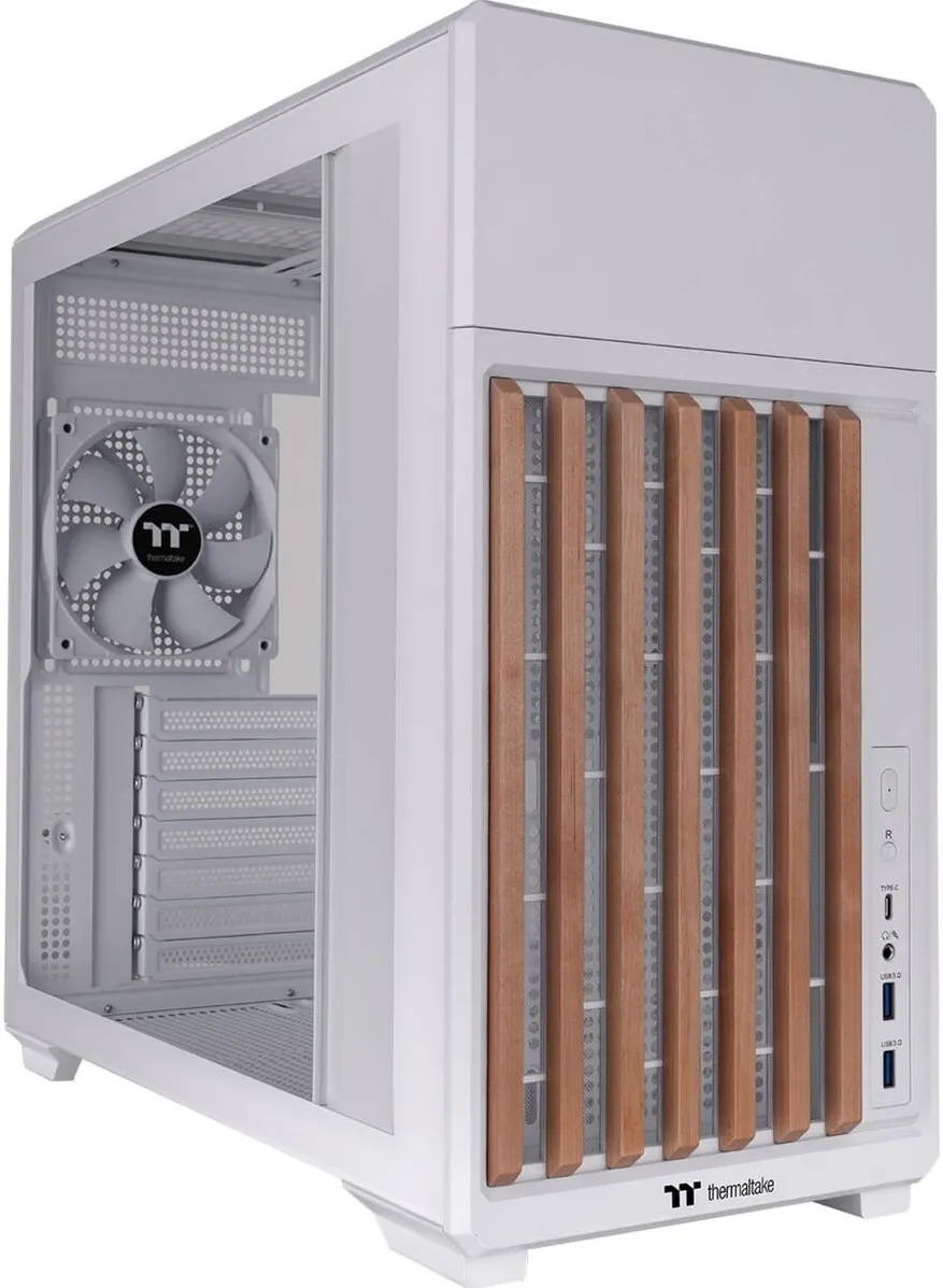 Carcasa PC Thermaltake TR300 WS (white/wood, tempered glass)