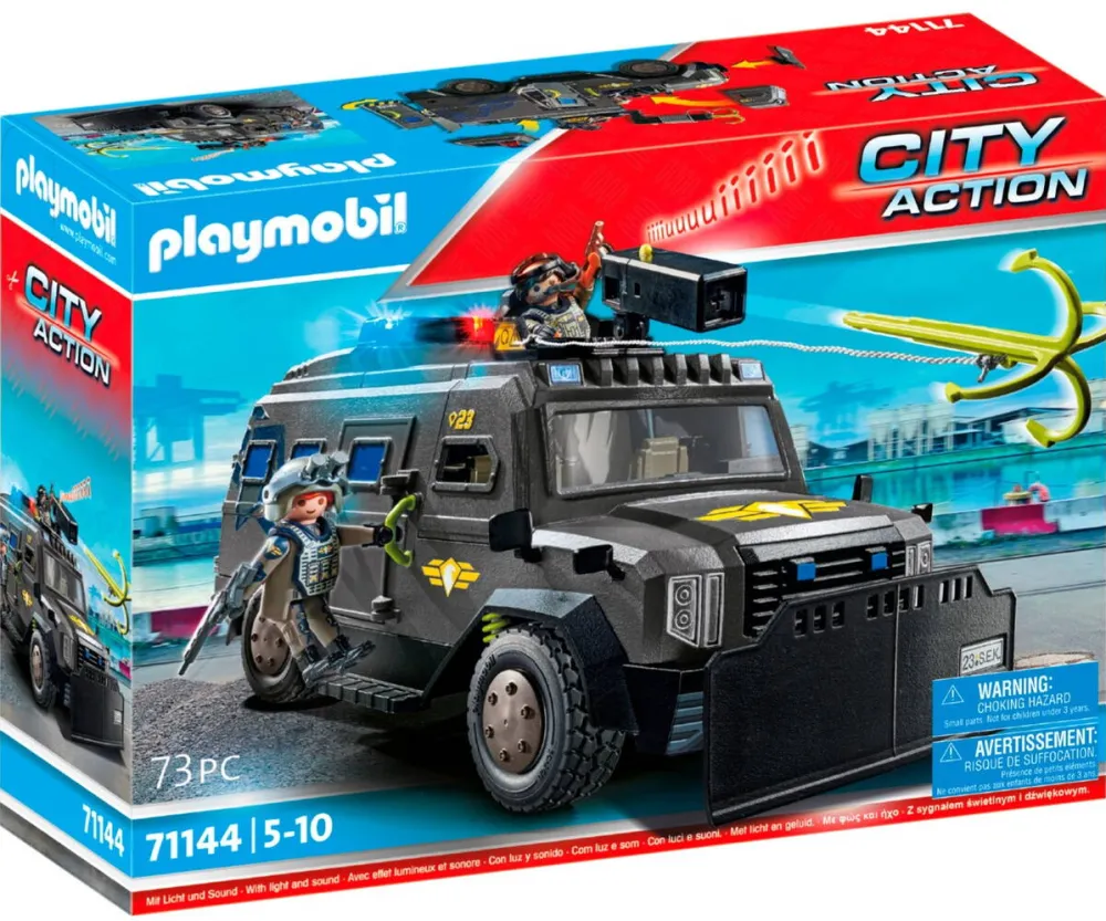 Jucarie creativa PLAYMOBIL 71144 City Action vehicul de teren SWAT