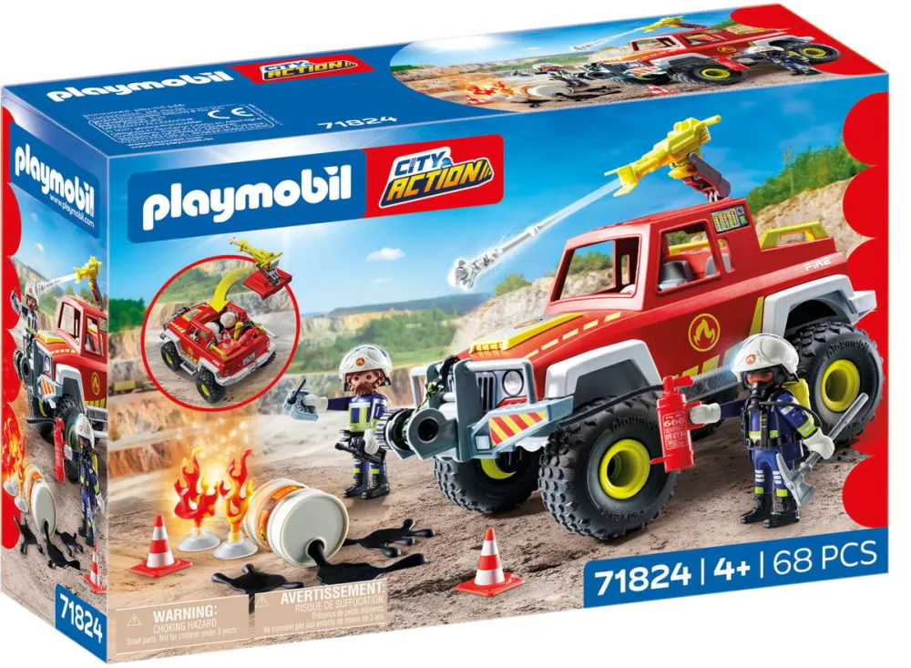 Jucarie creativa PLAYMOBIL 71824 Action Heroes fire truck